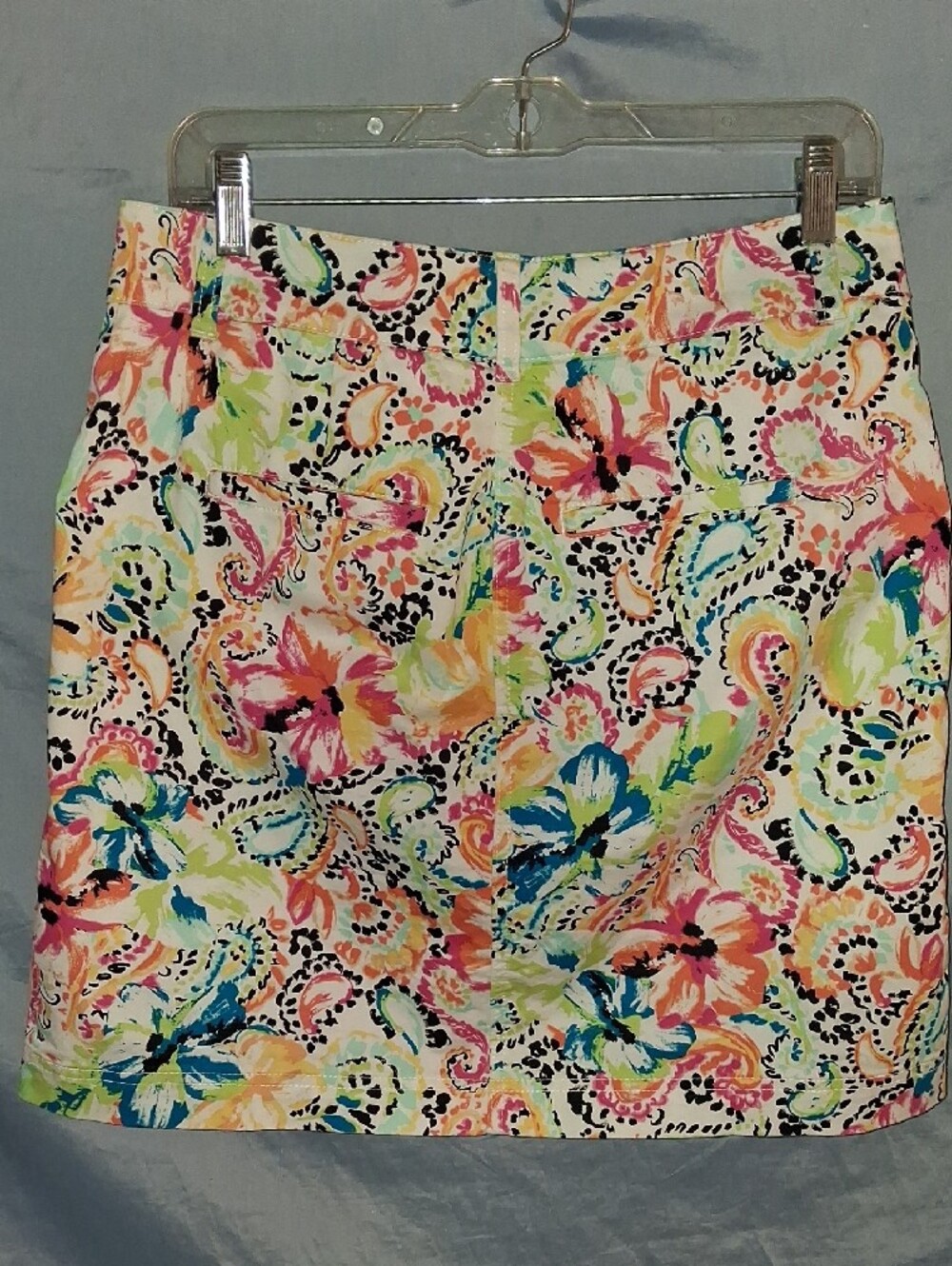 Christopher & Banks Multi Colorful Floral & Paisley Print Skort Size 6 - Picture 3 of 7